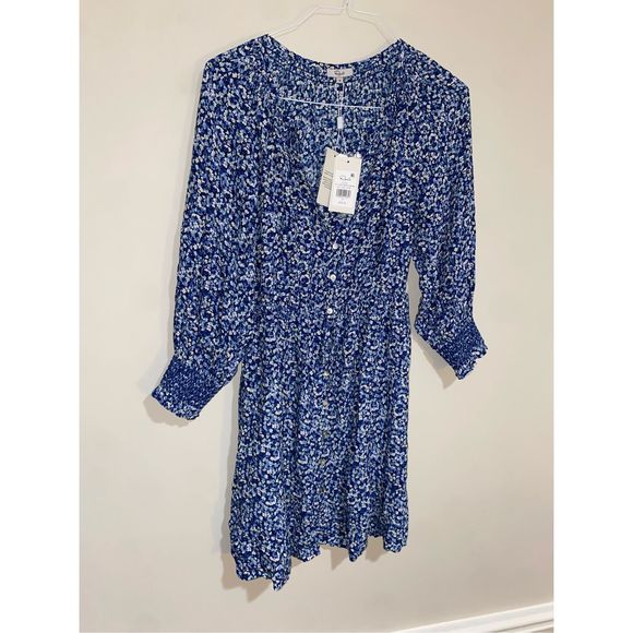 Rails NWT Eliza Drawstring Waist Dress "Ice Chrysanthemum", Size Medium, MP $238 - Picture 6 of 9